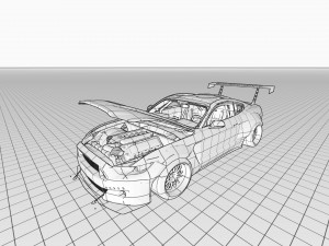 Tuned Mustang 3D Model
