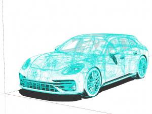 Porsche Panamera Turbo S Sport Turismo 2021 3D-Modell