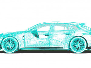 Porsche Panamera Turbo S Sport Turismo 2021 3D-Modell