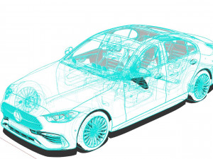 Mercedes-Benz C-Class AMG 2022 Model 3D