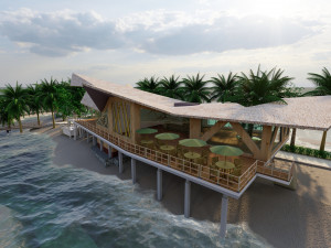 Tropical Hotel and Resort Modèle 3D