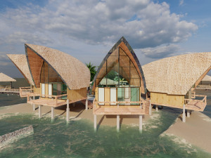 Tropical Hotel and Resort Modèle 3D