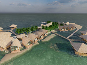 Tropical Hotel and Resort Modèle 3D