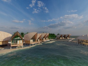 Tropical Hotel and Resort Modèle 3D