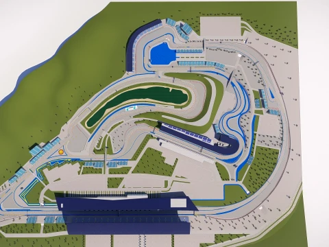 F1 track concept 3D Model