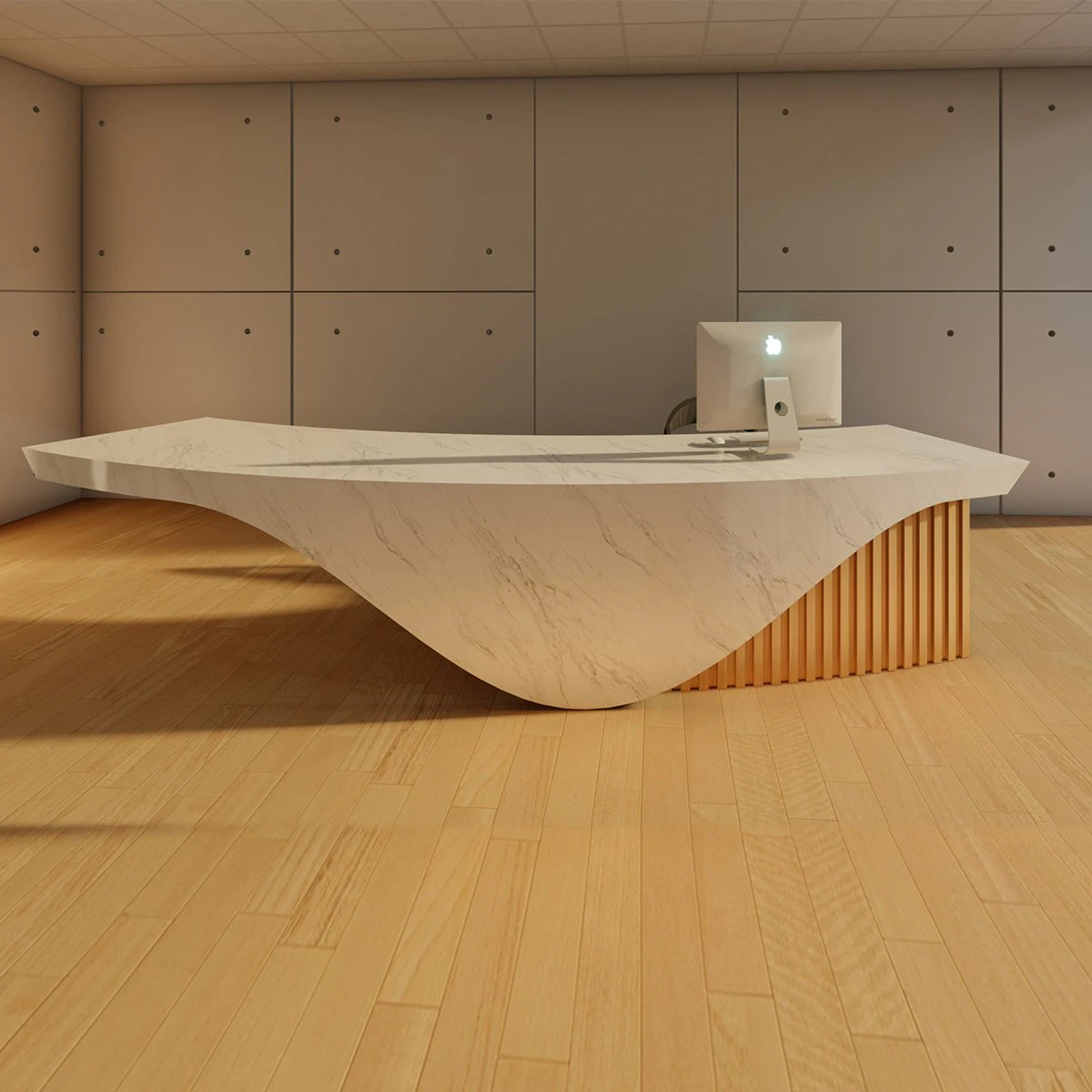 Reception Counter 3 3D Model .c4d .max .obj .3ds .fbx .stl .blend 