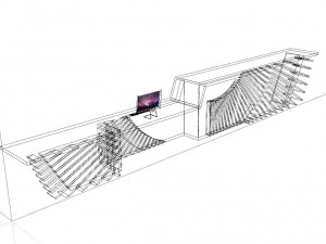 Reception Counter 8 Modello 3D