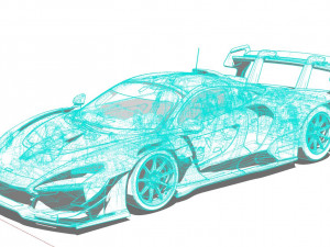 McLaren GTR Senna Modelo 3D