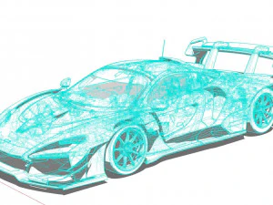 McLaren GTR Senna 3D Model