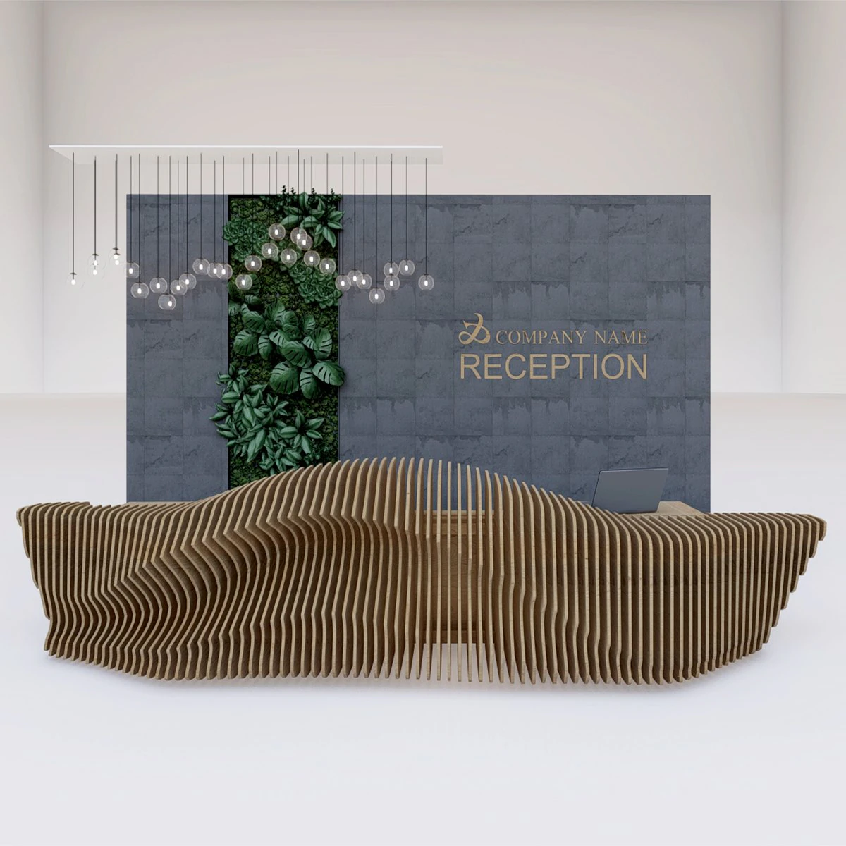 Reception Counter 15 3D Model .c4d .max .obj .3ds .fbx .stl .blend