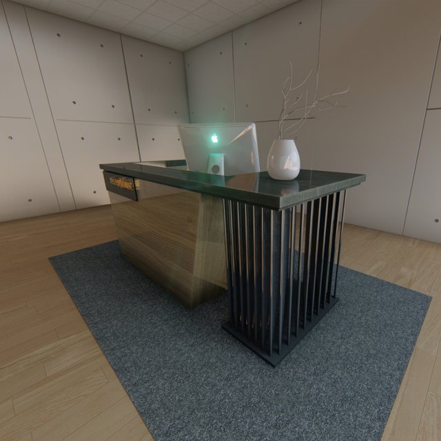 Reception Counter 11 3D-Modell .c4d .max .obj .3ds .fbx .stl .blend 