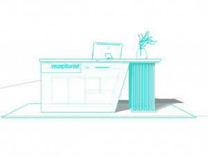 Reception Counter 11 3D-Modell