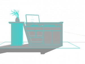 Reception Counter 11 3D-Modell