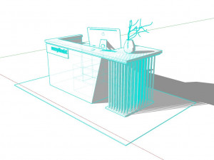 Reception Counter 11 3D-Modell
