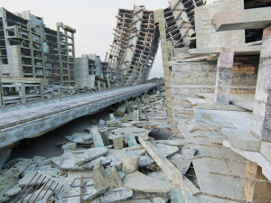 Ruined City Destroyed Cityscape Model 3D