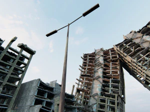 Ruined City Destroyed Cityscape 3D Model