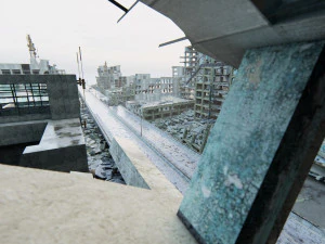 Ruined City Destroyed Cityscape 3D Model