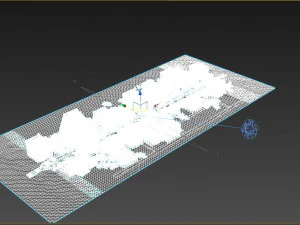 Ruined City Destroyed Cityscape 3D Model