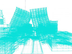 Ruined City Destroyed Cityscape 3D Model