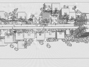 Ruined City Destroyed Cityscape 3D Model