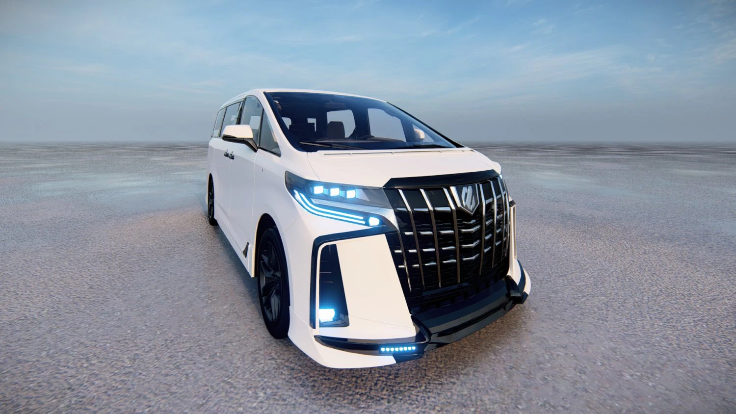 Toyota Alphard TRD 3D Model .c4d .max .obj .3ds .fbx .stl .blend 