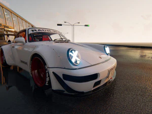 Tuned Porsche 911 Turbo 1991 3D Model