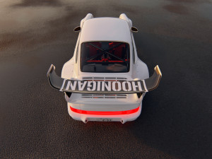 Tuned Porsche 911 Turbo 1991 3D Модель