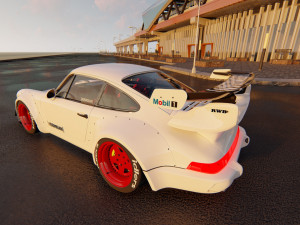 Tuned Porsche 911 Turbo 1991 3D Модель