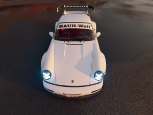 Tuned Porsche 911 Turbo 1991 3D Модель