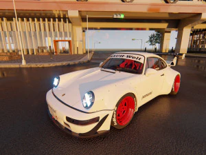 Tuned Porsche 911 Turbo 1991 3D Model