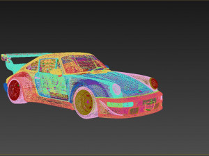 Tuned Porsche 911 Turbo 1991 3D Модель