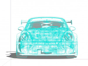 Tuned Porsche 911 Turbo 1991 3D Модель