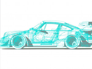 Tuned Porsche 911 Turbo 1991 3D Модель
