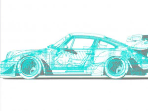 Tuned Porsche 911 Turbo 1991 3D Model