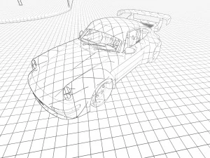 Tuned Porsche 911 Turbo 1991 3D Model