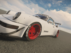 Tuned Porsche 911 Turbo 1991 3D Модель