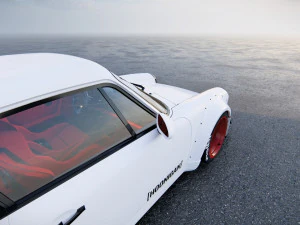 Tuned Porsche 911 Turbo 1991 3D Model