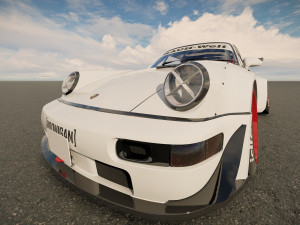 Tuned Porsche 911 Turbo 1991 3D Модель