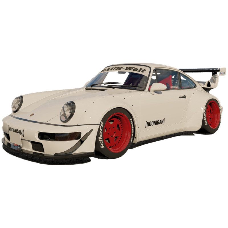 Tuned Porsche 911 Turbo 1991 3D Модель .c4d .max .obj .3ds .fbx .stl .blend 