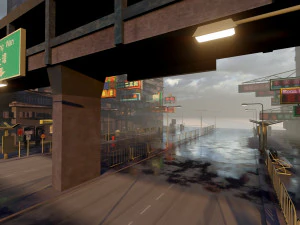 Hong Kong Lowpoly 3D Model