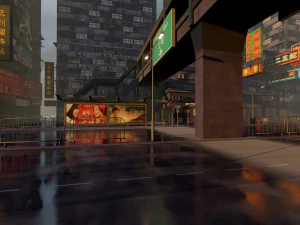 Hong Kong Lowpoly 3D Model