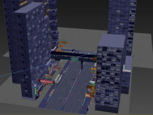 Hong Kong Lowpoly 3D Model