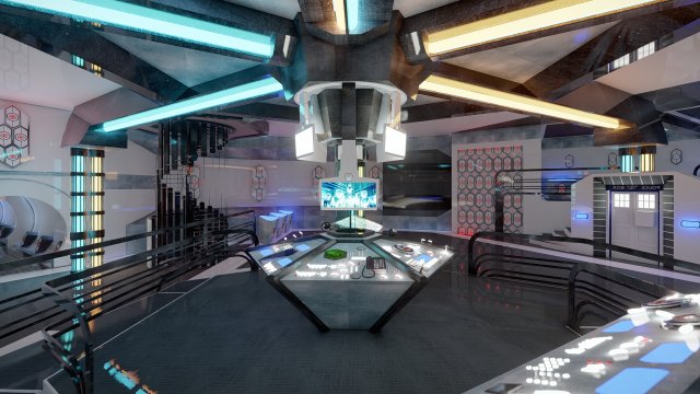 Sci-Fi Interior 3Dモデル .c4d .max .obj .3ds .fbx .stl .blend 