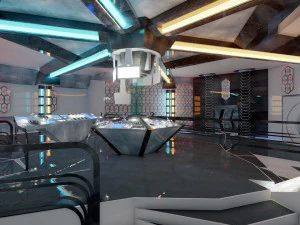 Interiores de ciencia ficci&oacute;n Modelo 3D