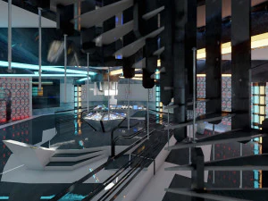 Interiores de ciencia ficci&oacute;n Modelo 3D