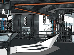 Interiores de ciencia ficci&oacute;n Modelo 3D