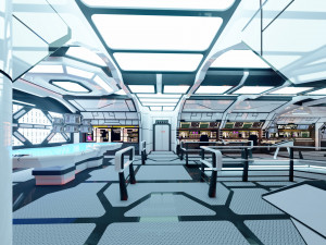 Sci-Fi Interior 3D 모델