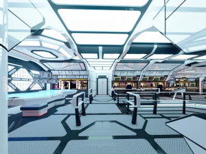 Wnętrze science-fiction Model 3D