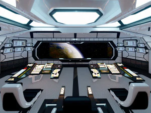 Wnętrze science-fiction Model 3D