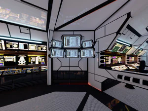 Wnętrze science-fiction Model 3D
